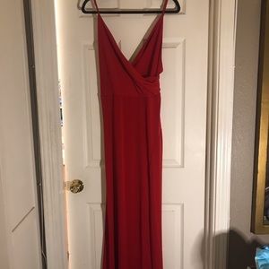 Red Strappy Evening Gown from Fashion Nova